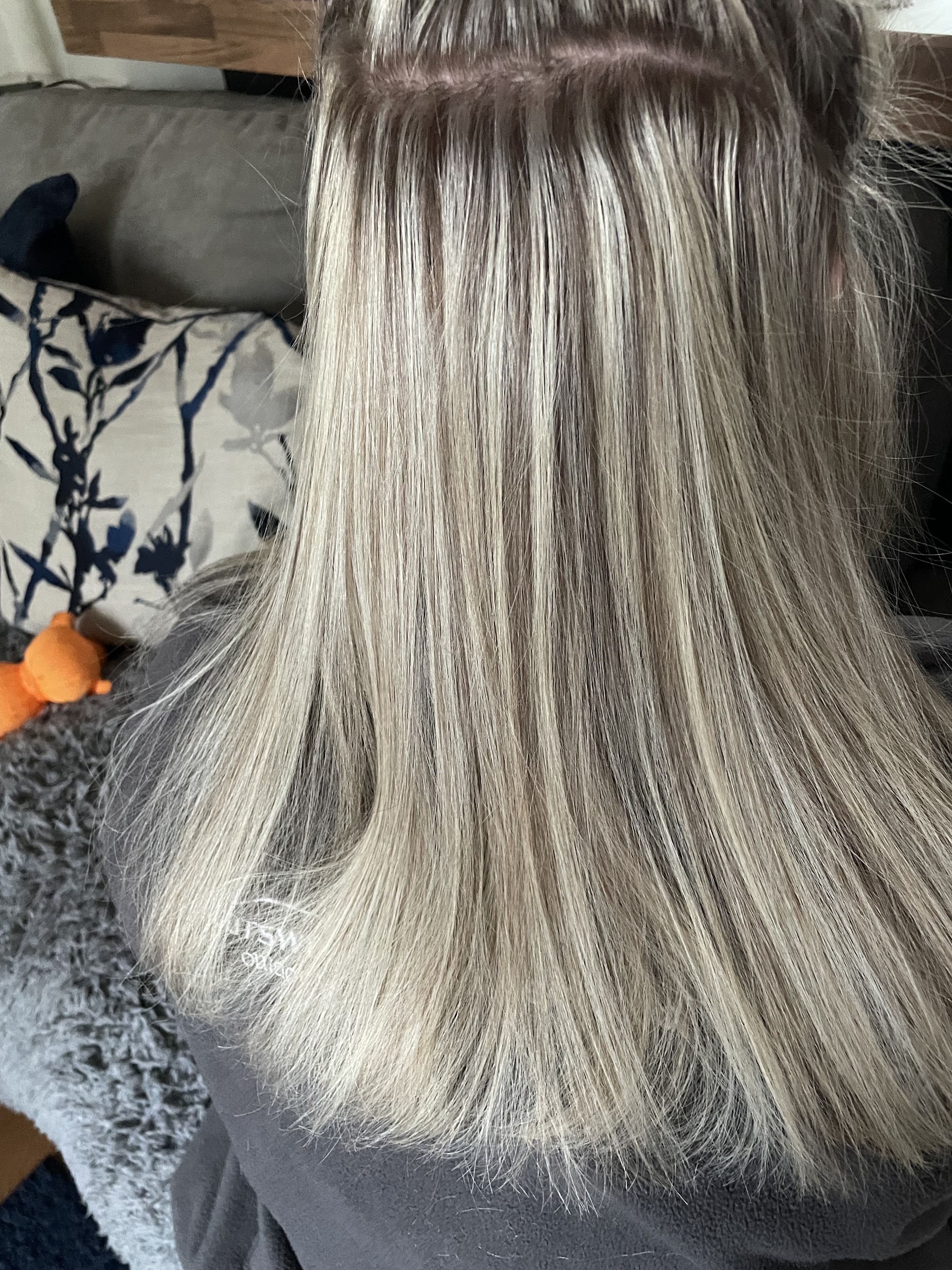 A client's blonde colour, photographed by Roni Jacques